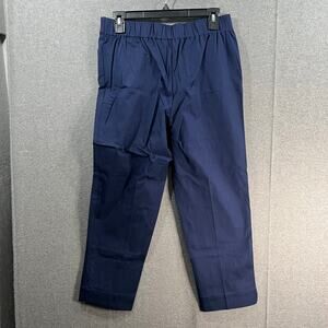 Isaac Mizrahi Live! Regular 24/7 Stretch Crop Pants Dark Navy, Reg 8